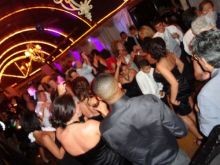 Packed dance floor at Amber and Gus' reception